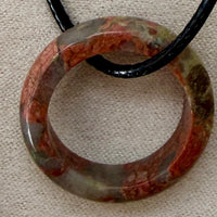 Collier anneaux en pierre semi precieuse