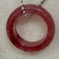 Collier anneaux en pierre semi precieuse