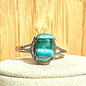 Bague en acier et pierre semi précieuse (1)