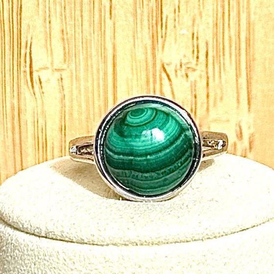 Bague en acier et pierre semi précieuse (1)