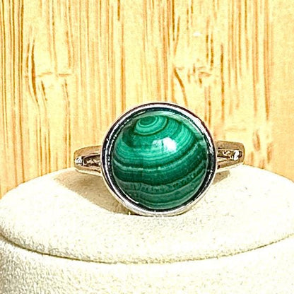 Bague en acier et pierre semi précieuse (1)