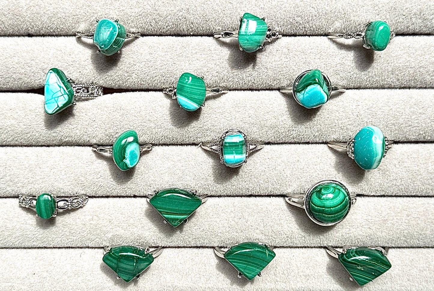 Bague en acier et pierre semi précieuse (1)