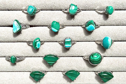 Bague en acier et pierre semi précieuse (1)