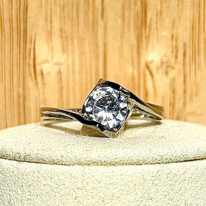 Bague en moissanite pierre semi précieuse