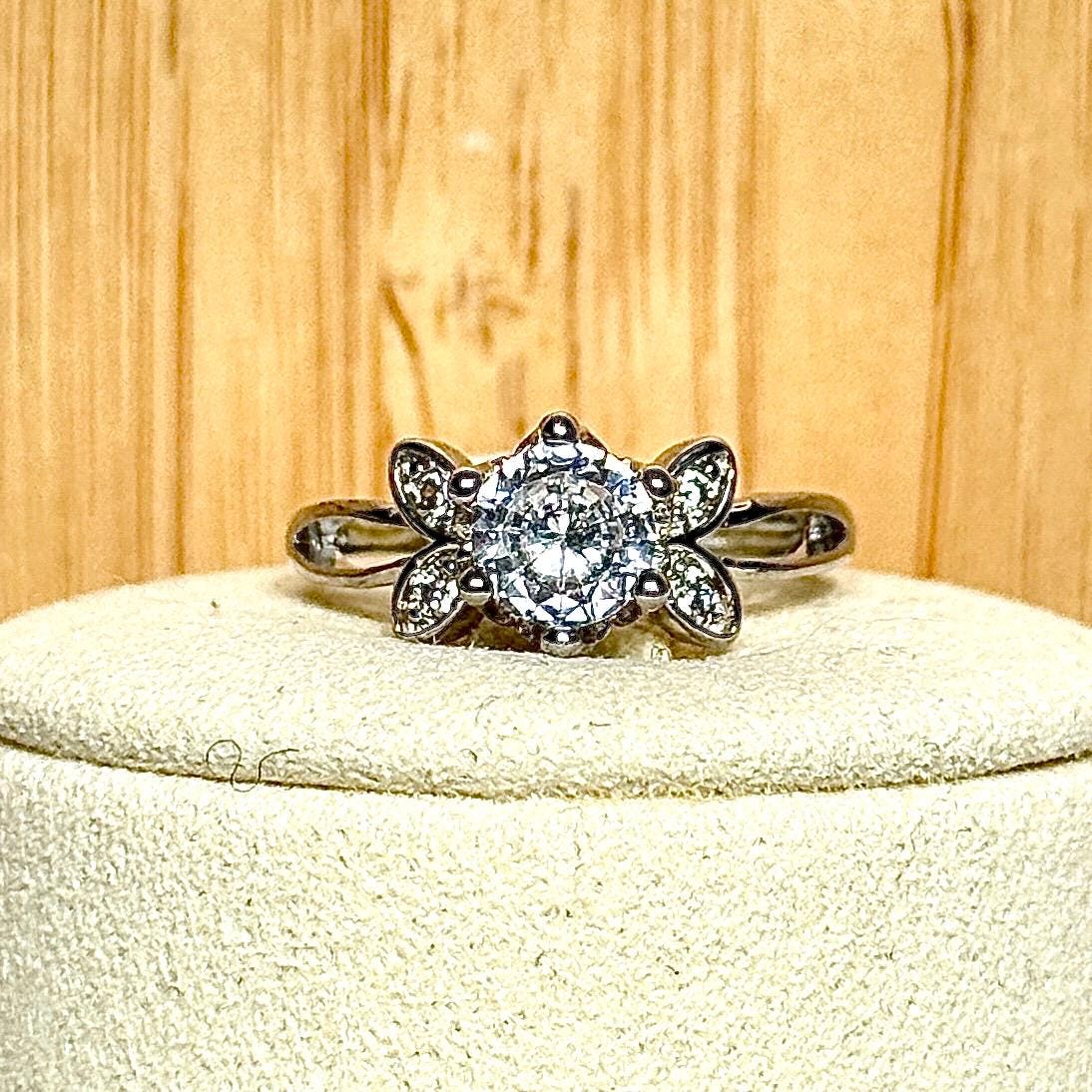 Bague en moissanite pierre semi précieuse