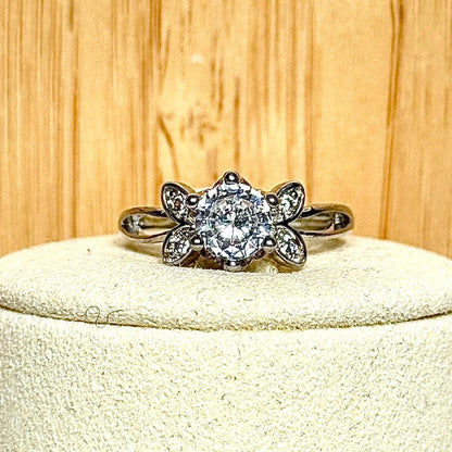 Bague en moissanite pierre semi précieuse
