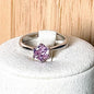 Bague zirconium rose
