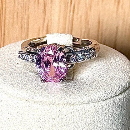 Bague zirconium rose