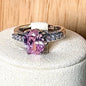 Bague zirconium rose