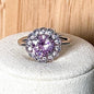 Bague zirconium rose