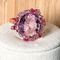 Bague zirconium rose