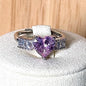 Bague zirconium rose