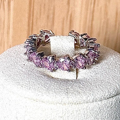 Bague zirconium rose