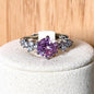Bague zirconium rose