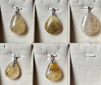 Pendentif en agate dentritique pierre naturelle