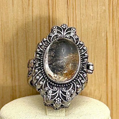 Bague à poison pierre semi précieuse
