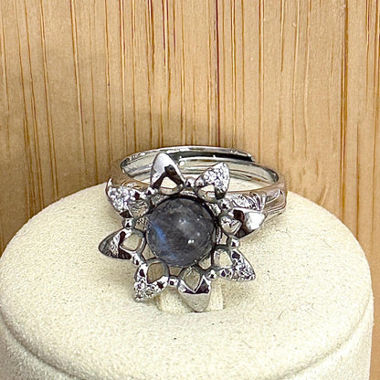 Bague anti-stress pierre naturelle semi precieuse