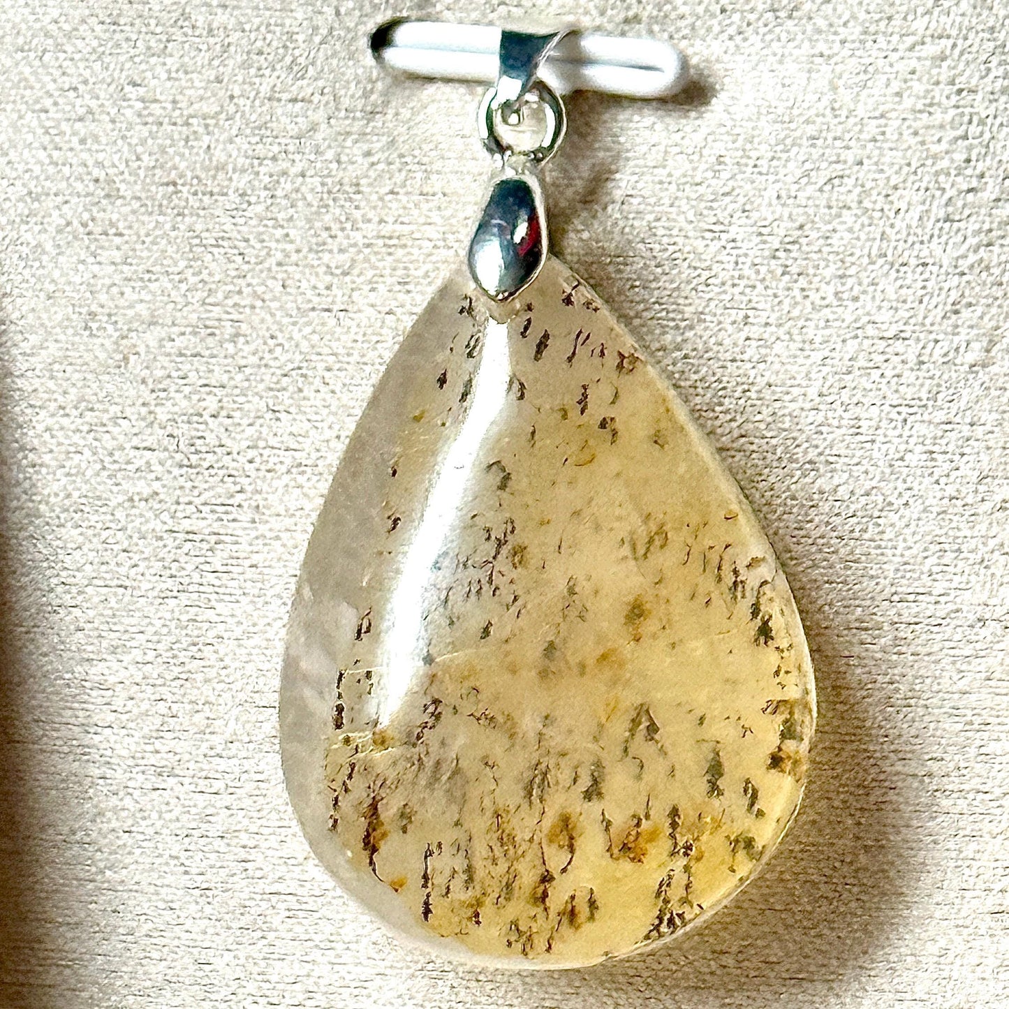Pendentif en agate dentritique pierre naturelle