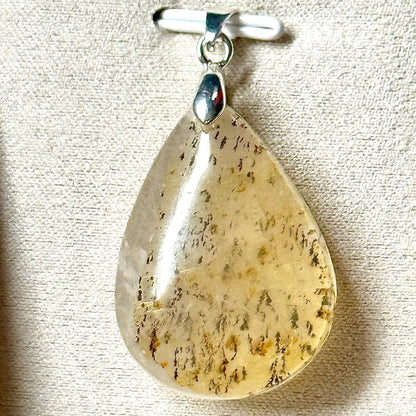 Pendentif en agate dentritique pierre naturelle