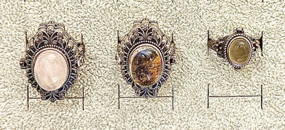 Bague à poison pierre semi précieuse