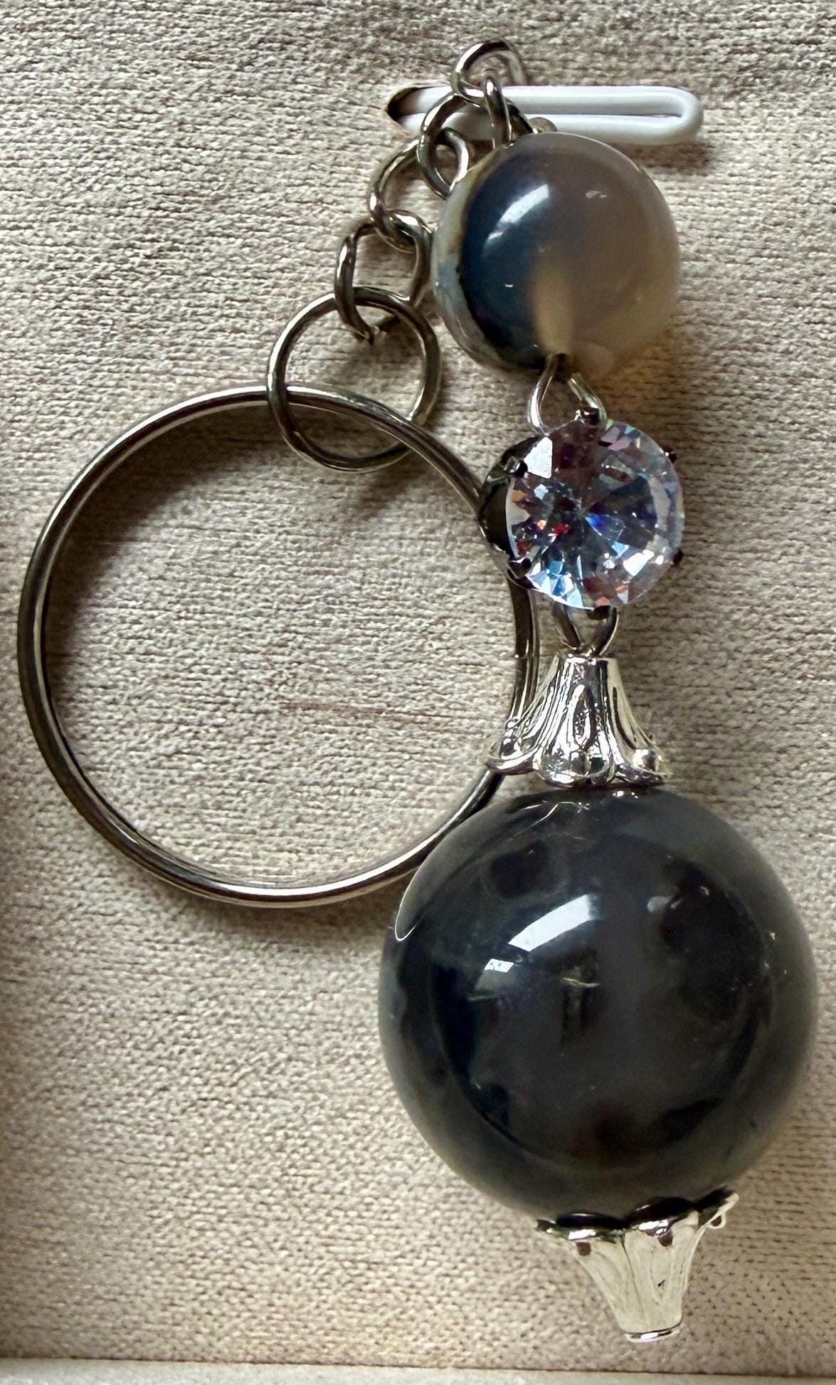 Porte clefs pendulum pierre semi précieuse