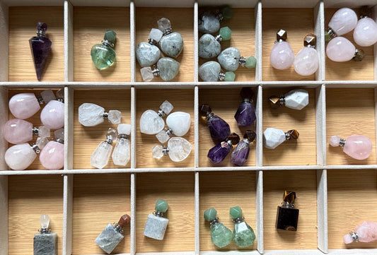 Mini flacon à parfum en pierre semi précieuse