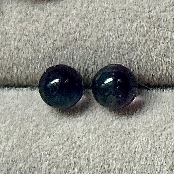 Boucle d’oreille puces en pierre semi précieuse tige en argent 925