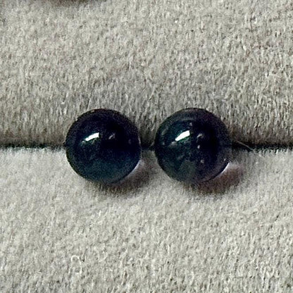 Boucle d’oreille puces en pierre semi précieuse tige en argent 925
