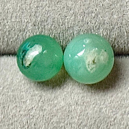 Boucle d’oreille puces en pierre semi précieuse tige en argent 925