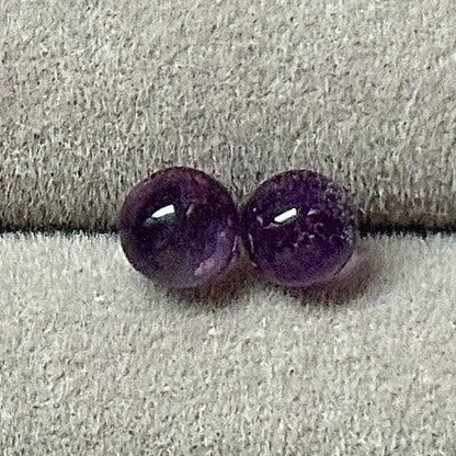 Boucle d’oreille puces en pierre semi précieuse tige en argent 925