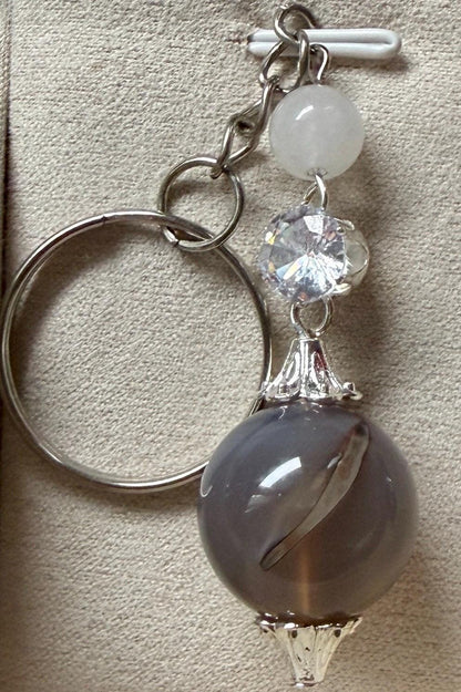 Porte clefs pendulum pierre semi précieuse
