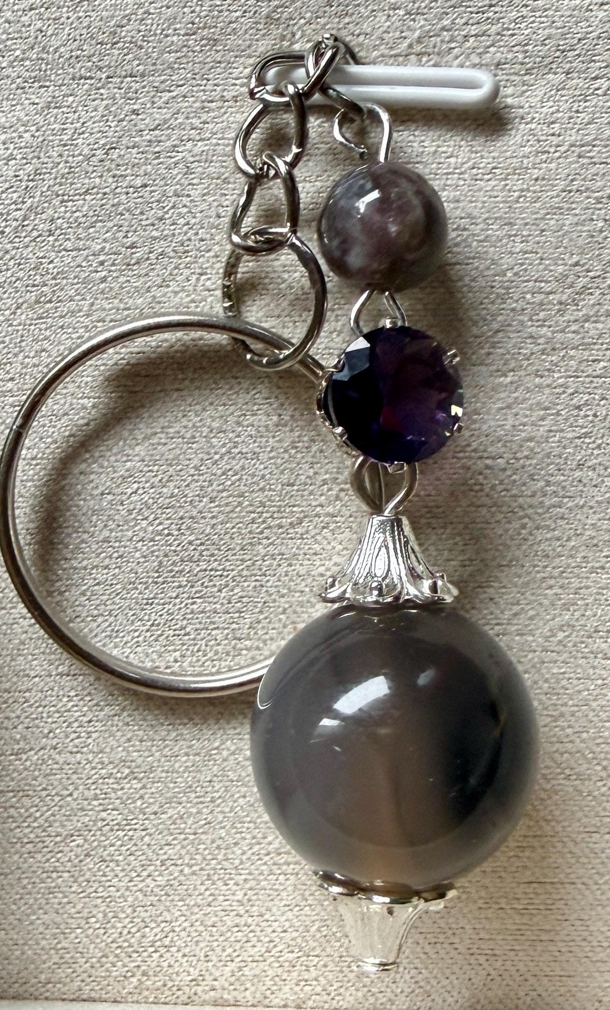 Porte clefs pendulum pierre semi précieuse