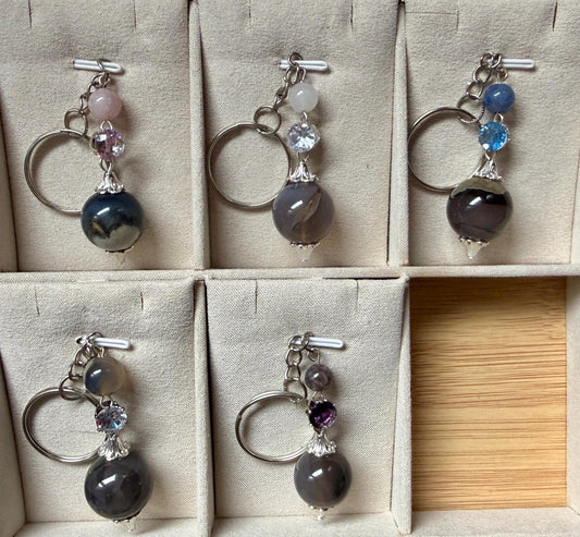 Porte clefs pendulum pierre semi précieuse