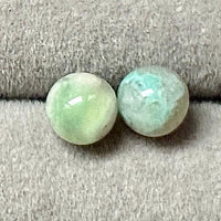 Boucle d’oreille puces en pierre semi précieuse tige en argent 925