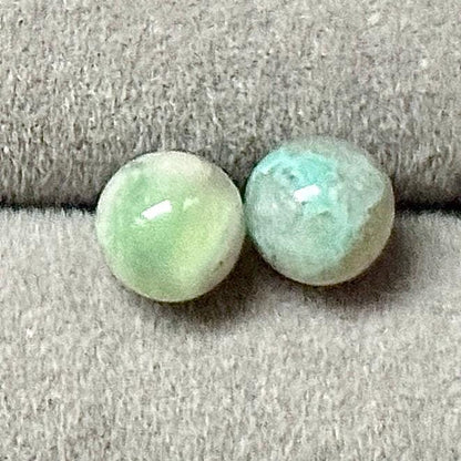 Boucle d’oreille puces en pierre semi précieuse tige en argent 925