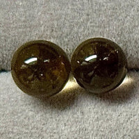Boucle d’oreille puces en pierre semi précieuse tige en argent 925