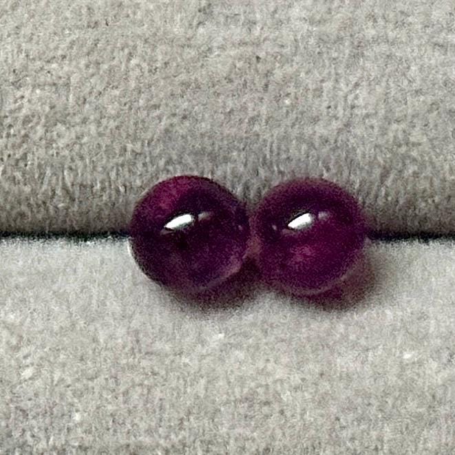 Boucle d’oreille puces en pierre semi précieuse tige en argent 925