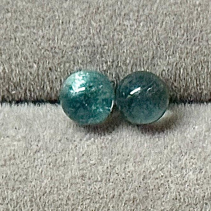 Boucle d’oreille puces en pierre semi précieuse tige en argent 925