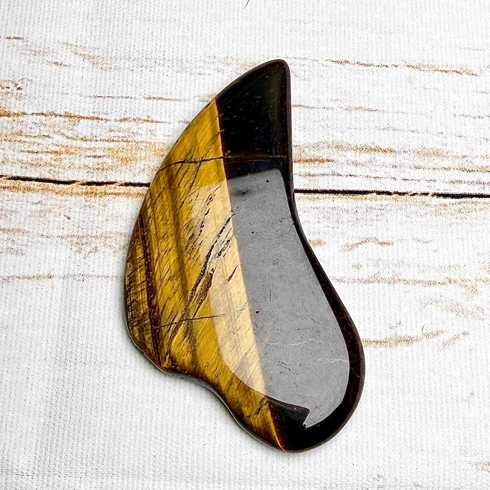 Mini gua sha visage en pierre naturelle semi précieuse
