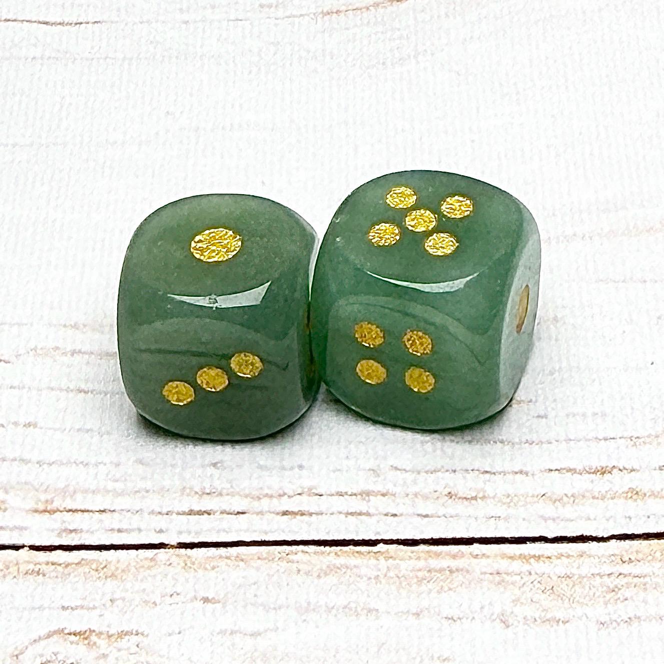 Dès en pierre semi précieuses (lot de 2)