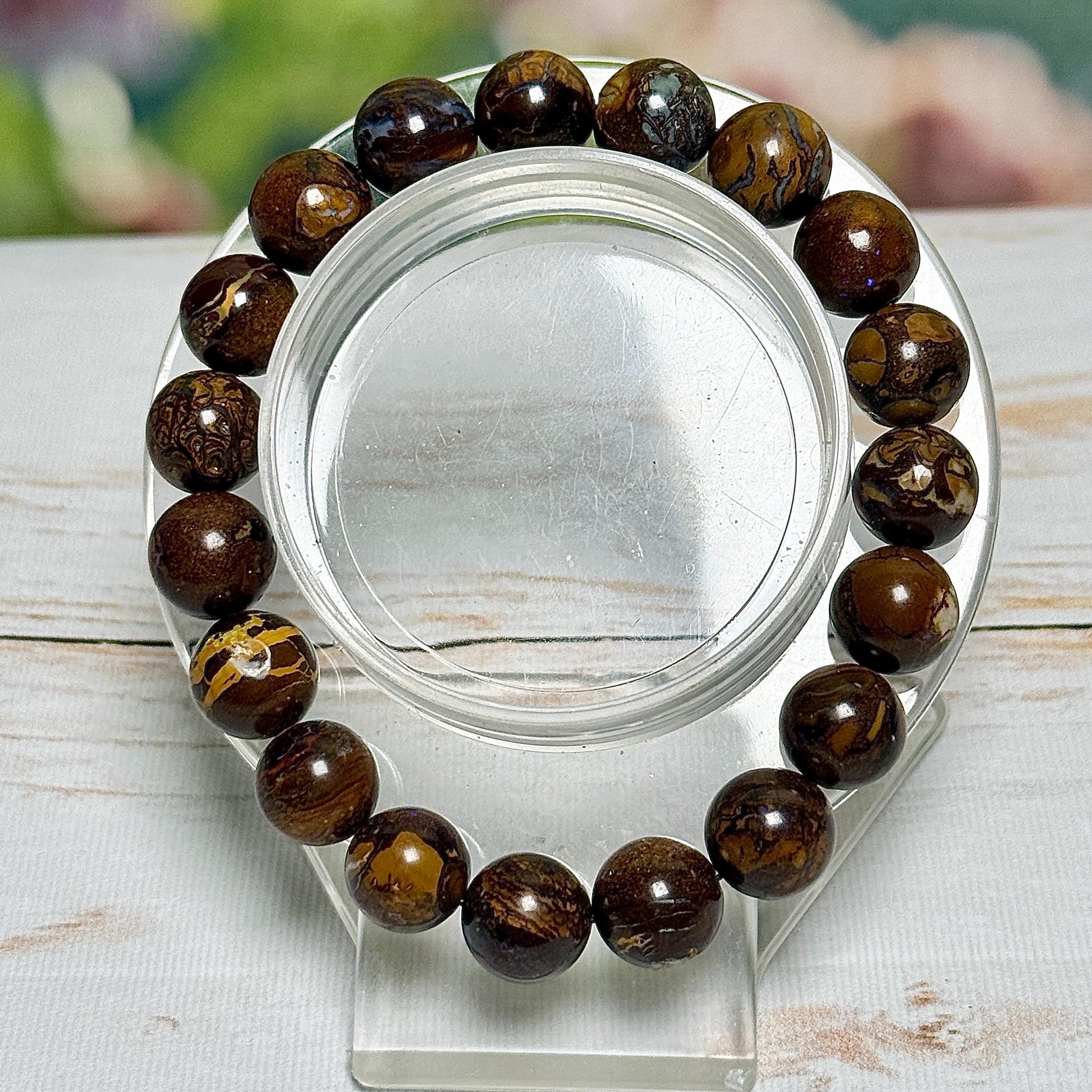Bracelet en opale boulder australienne pierre naturelle semi précieuse