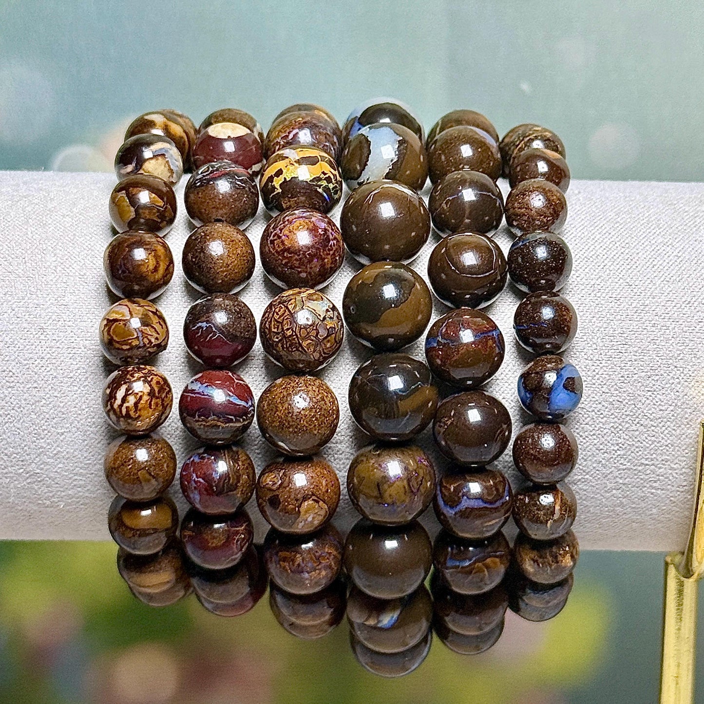 Bracelet en opale boulder australienne pierre naturelle semi précieuse