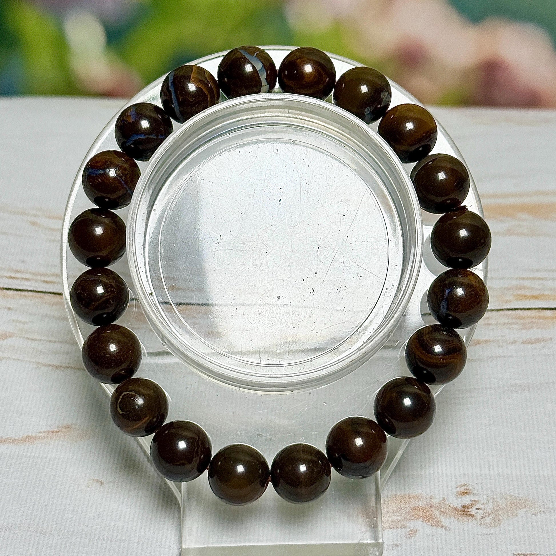 Bracelet en opale boulder australienne pierre naturelle semi précieuse
