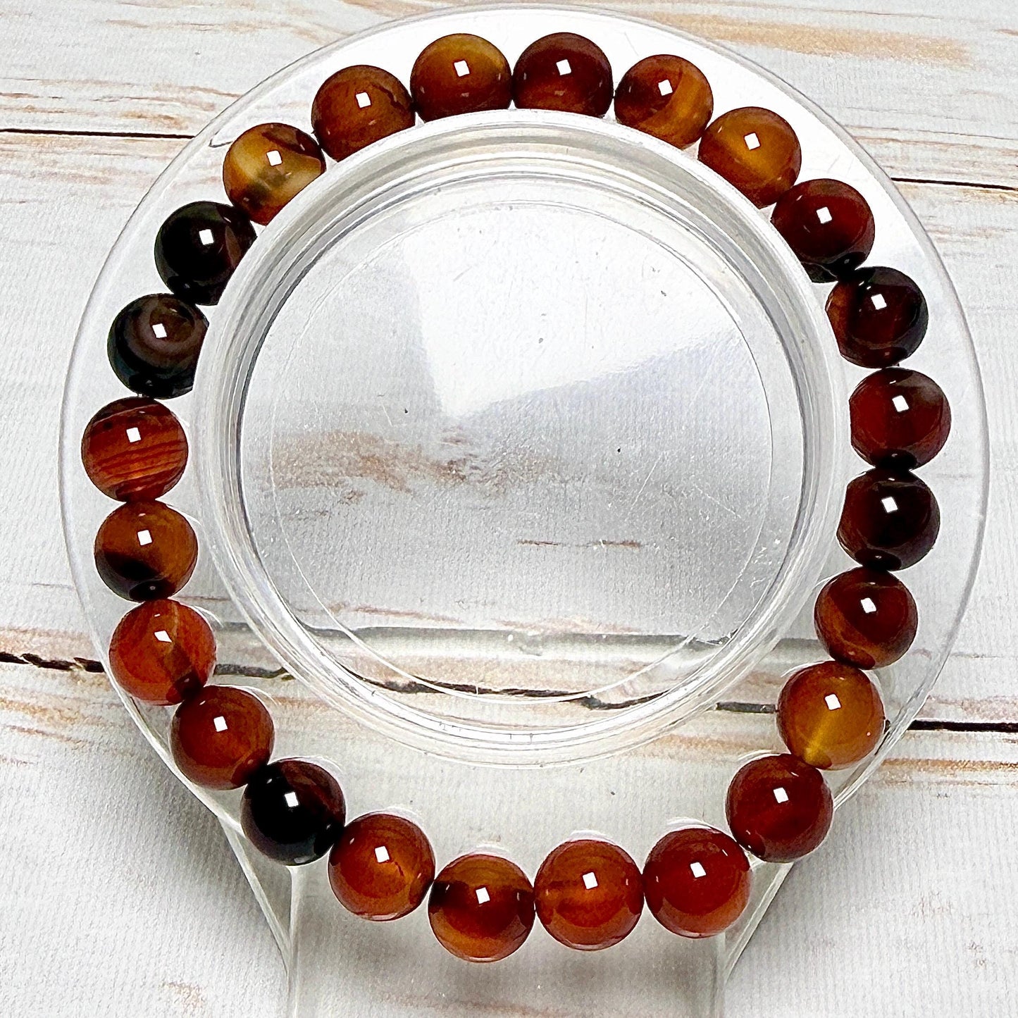 Bracelet perles rondes pierre naturelle semi précieuse