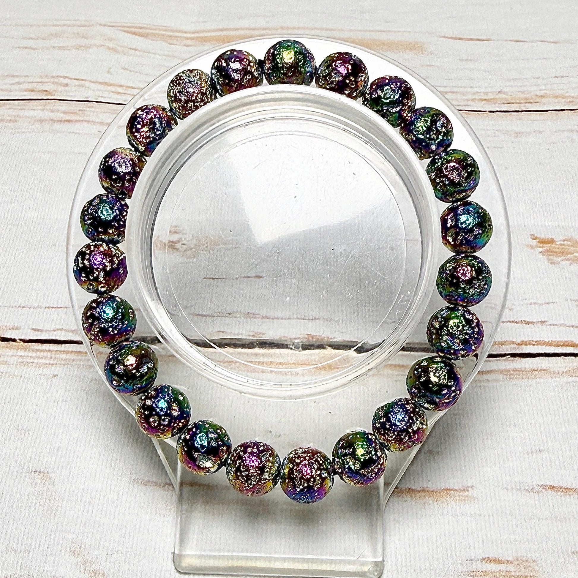 Bracelet perles rondes pierre naturelle semi précieuse