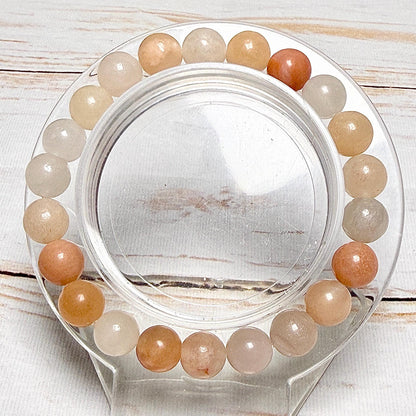 Bracelet perles rondes pierre naturelle semi précieuse