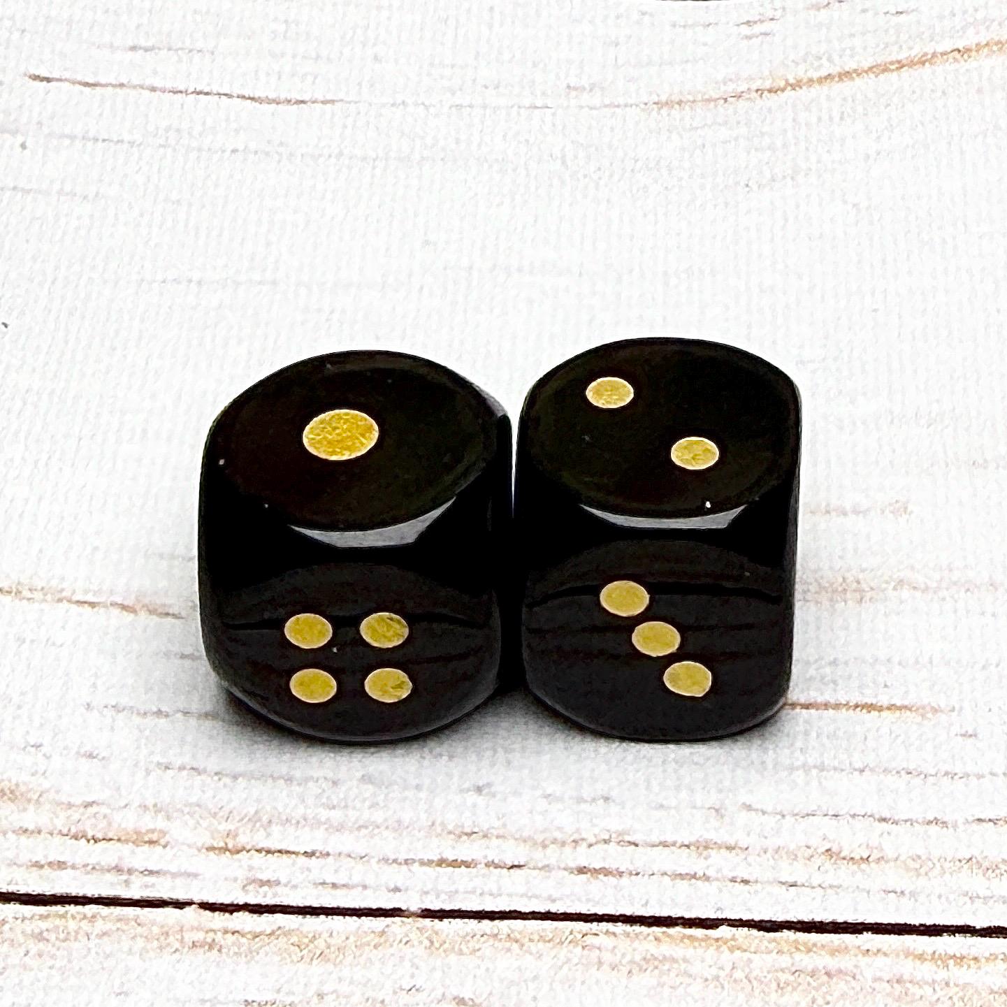 Dès en pierre semi précieuses (lot de 2)