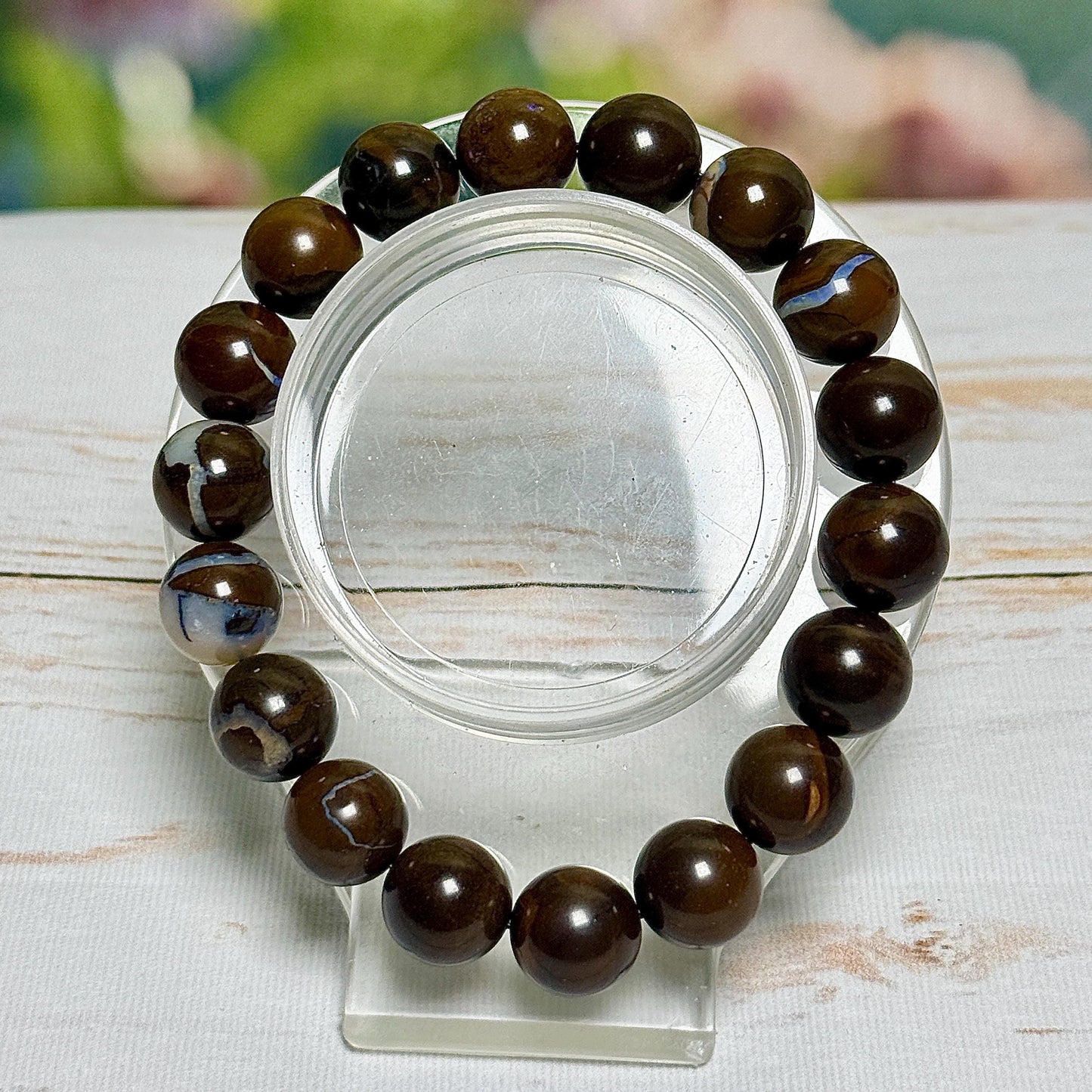 Bracelet en opale boulder australienne pierre naturelle semi précieuse