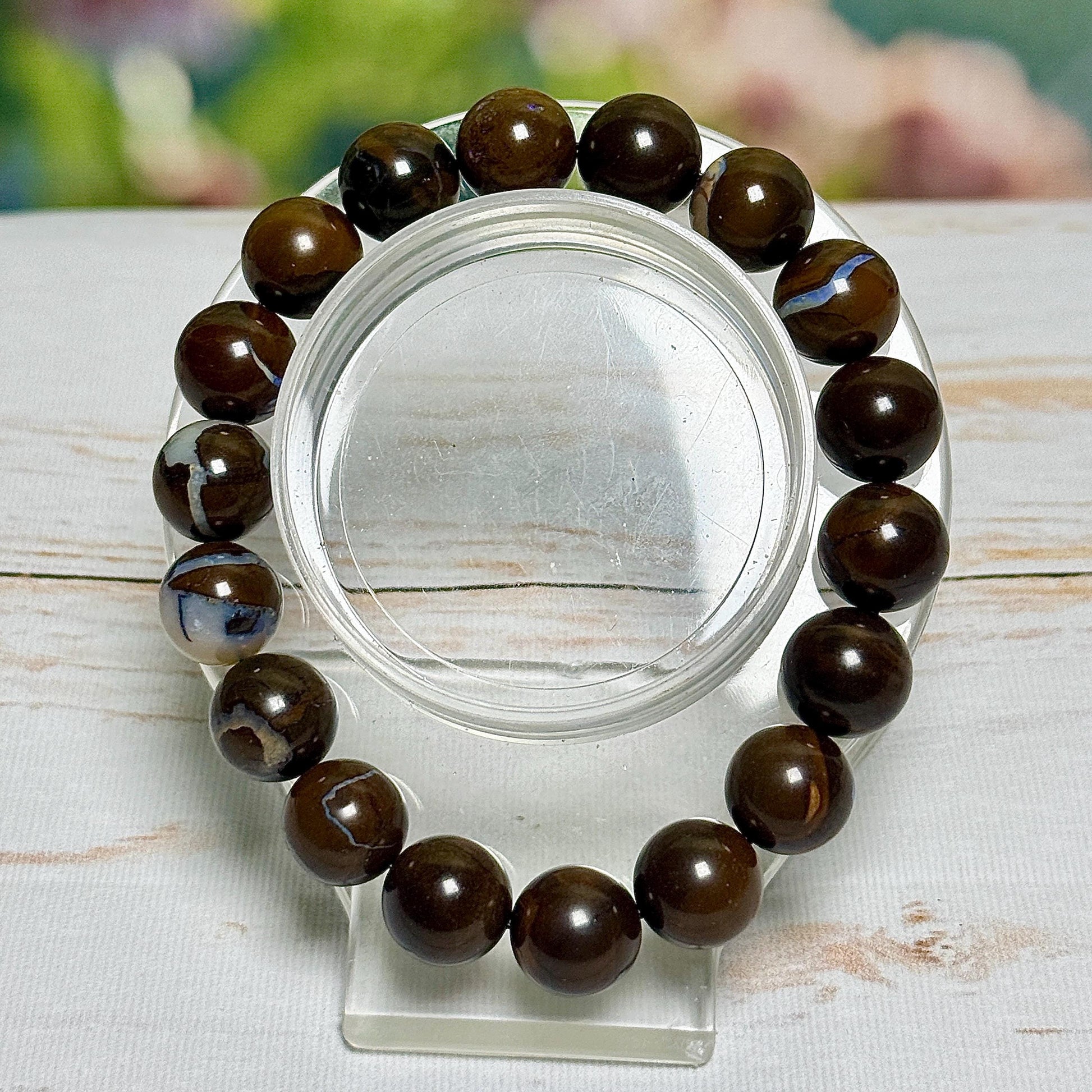Bracelet en opale boulder australienne pierre naturelle semi précieuse