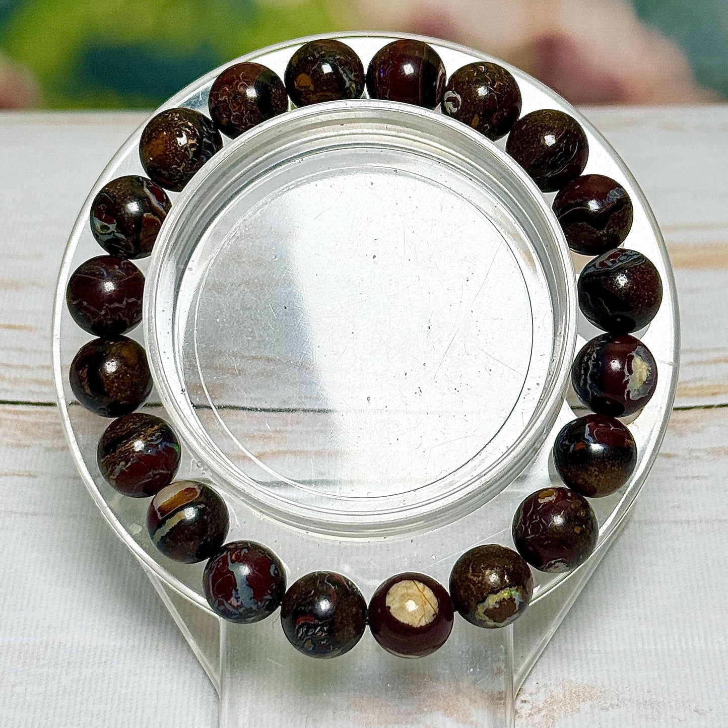 Bracelet en opale boulder australienne pierre naturelle semi précieuse